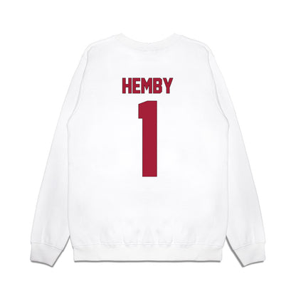 Indiana - NCAA Football : Roman Hemby - Vintage Helmet Premium Crewneck Sweatshirt-1