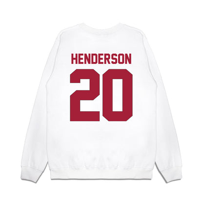 Indiana - NCAA Football : Dontrae Henderson - Vintage Helmet Premium Crewneck Sweatshirt-1