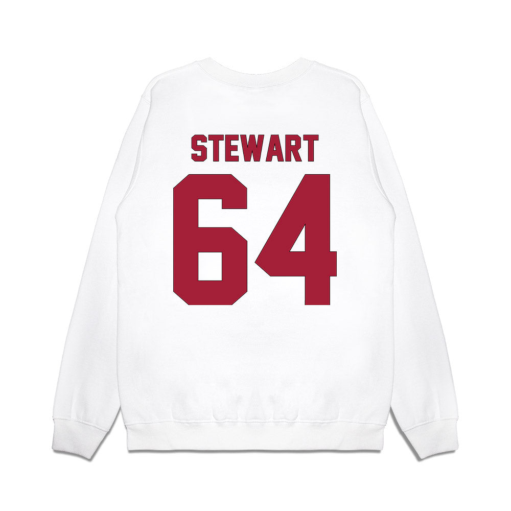 Indiana - NCAA Football : Race Stewart - Vintage Helmet Premium Crewneck Sweatshirt-1