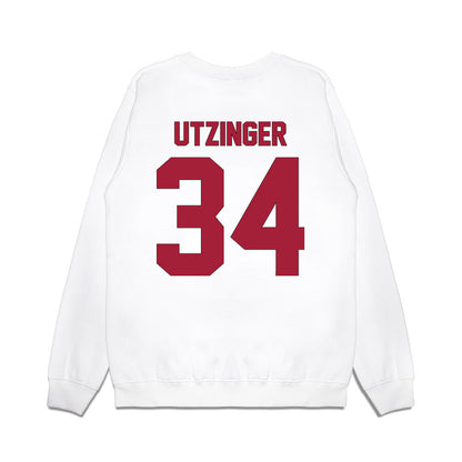 Indiana - NCAA Football : Jeffrey Utzinger - Vintage Helmet Premium Crewneck Sweatshirt-1