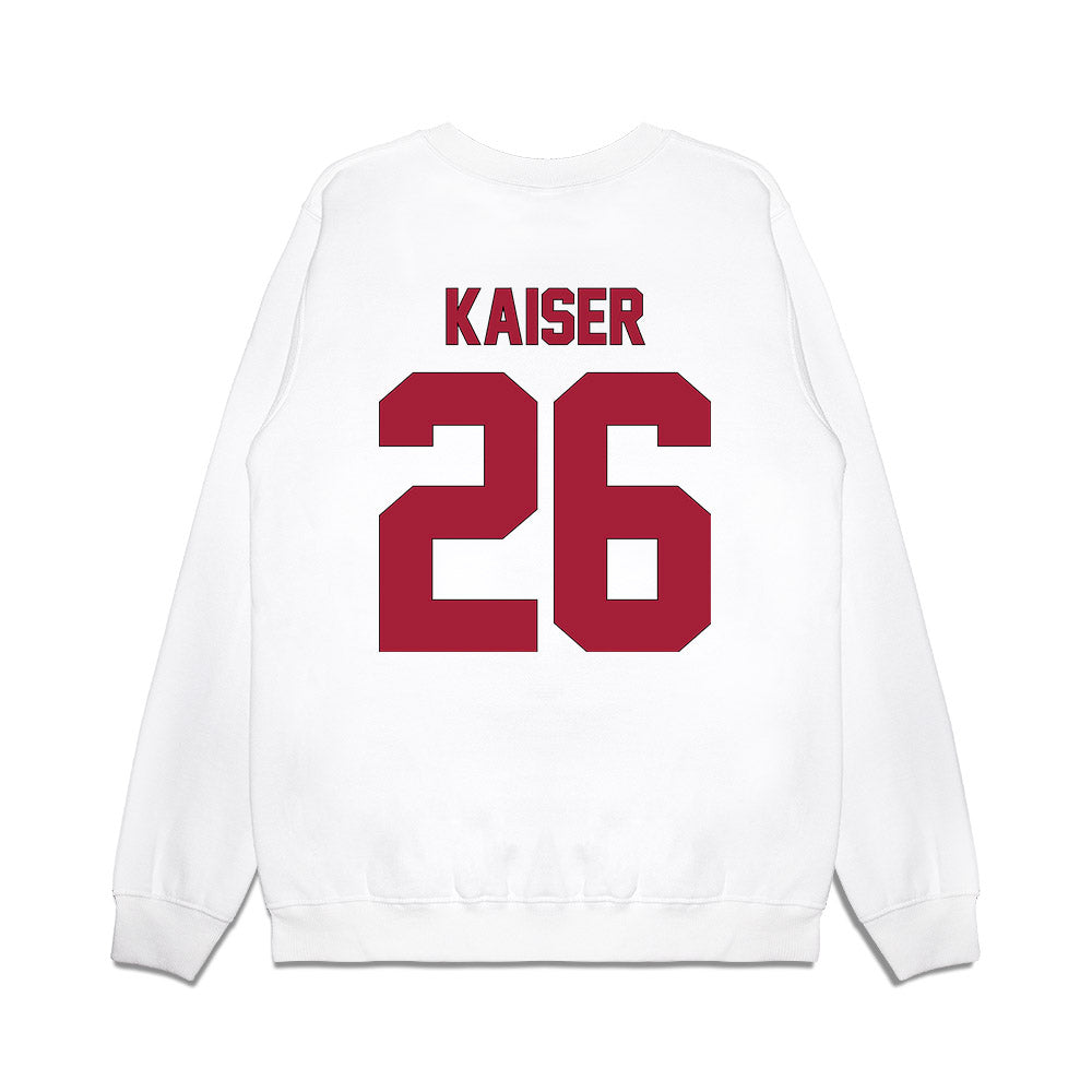 Indiana - NCAA Football : Cade Kaiser - Vintage Helmet Premium Crewneck Sweatshirt-1