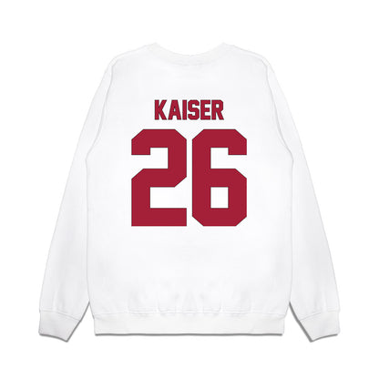 Indiana - NCAA Football : Cade Kaiser - Vintage Helmet Premium Crewneck Sweatshirt-1