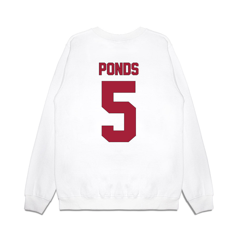 Indiana - NCAA Football : D'Angelo Ponds - Vintage Helmet Premium Crewneck Sweatshirt-1