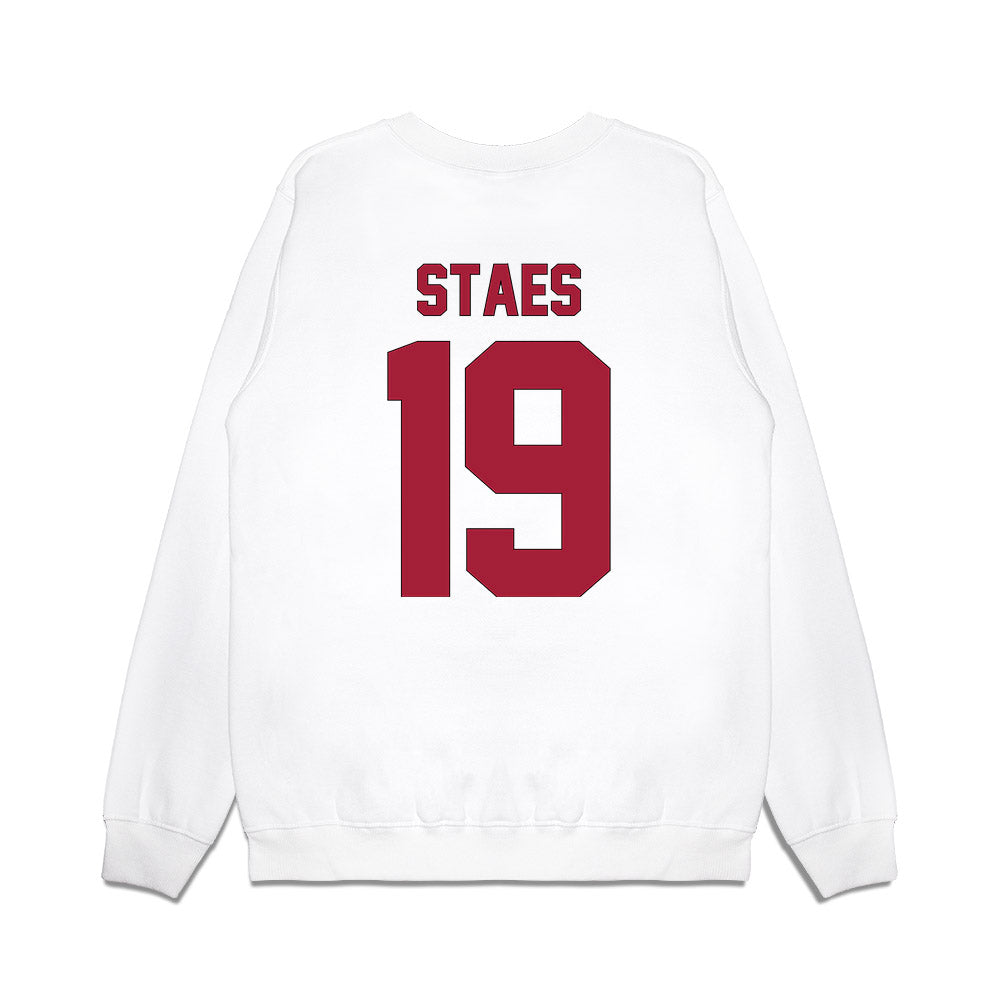 Indiana - NCAA Football : Holden Staes - Vintage Helmet Premium Crewneck Sweatshirt-1