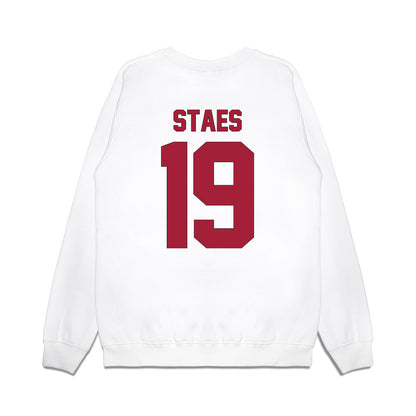 Indiana - NCAA Football : Holden Staes - Vintage Helmet Premium Crewneck Sweatshirt-1