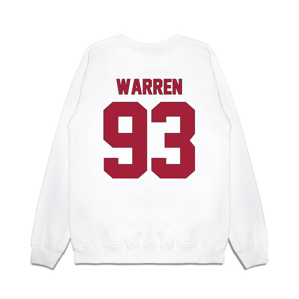 Indiana - NCAA Football : Quinn Warren - Vintage Helmet Premium Crewneck Sweatshirt-1