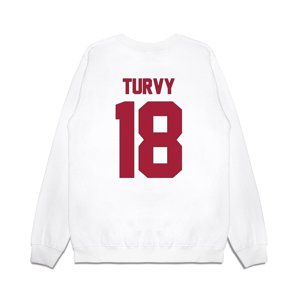 Indiana - NCAA Football : Andrew Turvy - Vintage Helmet Premium Crewneck Sweatshirt-1