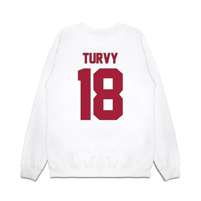 Indiana - NCAA Football : Andrew Turvy - Vintage Helmet Premium Crewneck Sweatshirt-1