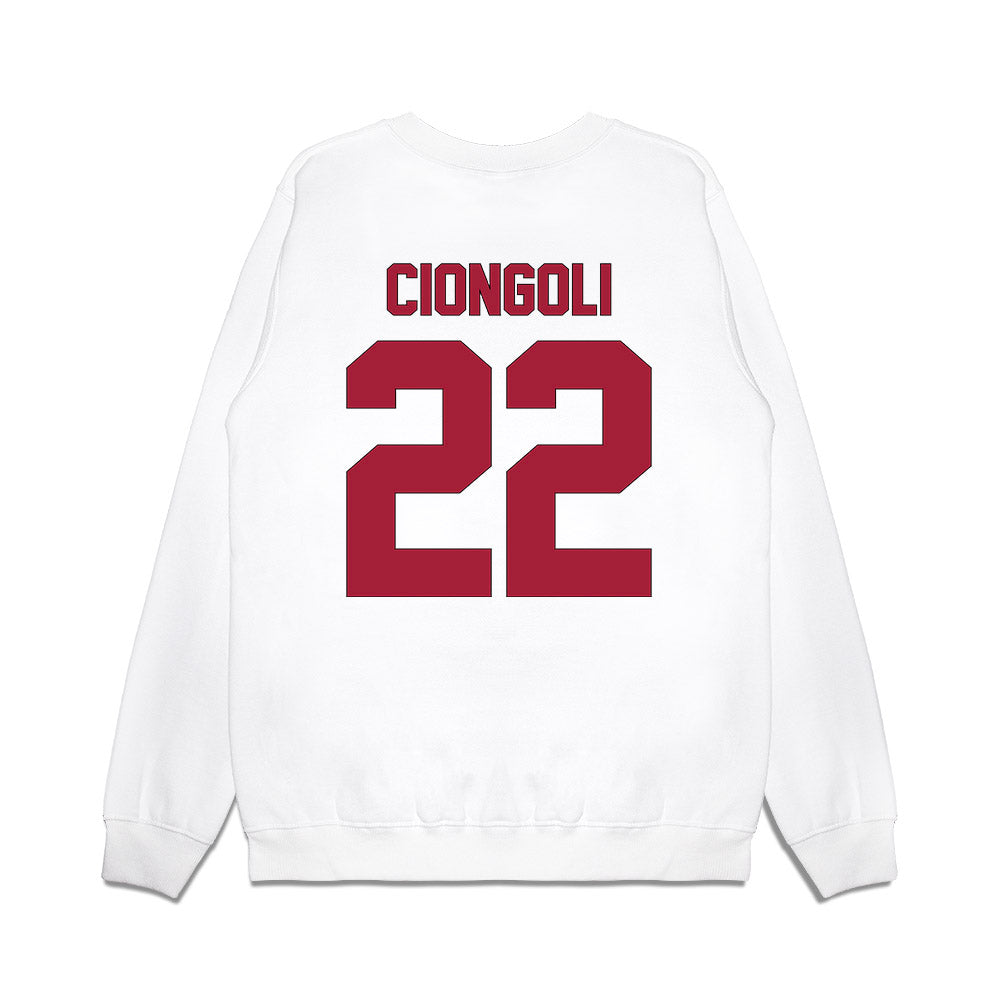 Indiana - NCAA Football : Ace Ciongoli - Vintage Helmet Premium Crewneck Sweatshirt-1