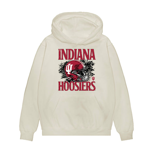 Indiana - NCAA Football : Jonathan Brady - Vintage Helmet Premium Hooded Sweatshirt-0