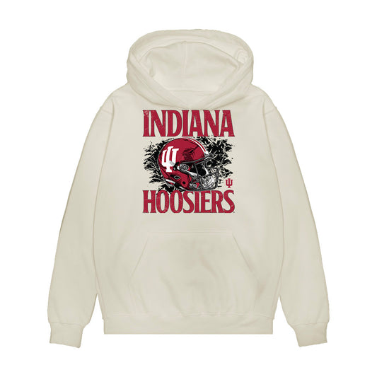 Indiana - NCAA Football : Josh Placzek - Vintage Helmet Premium Hooded Sweatshirt-0
