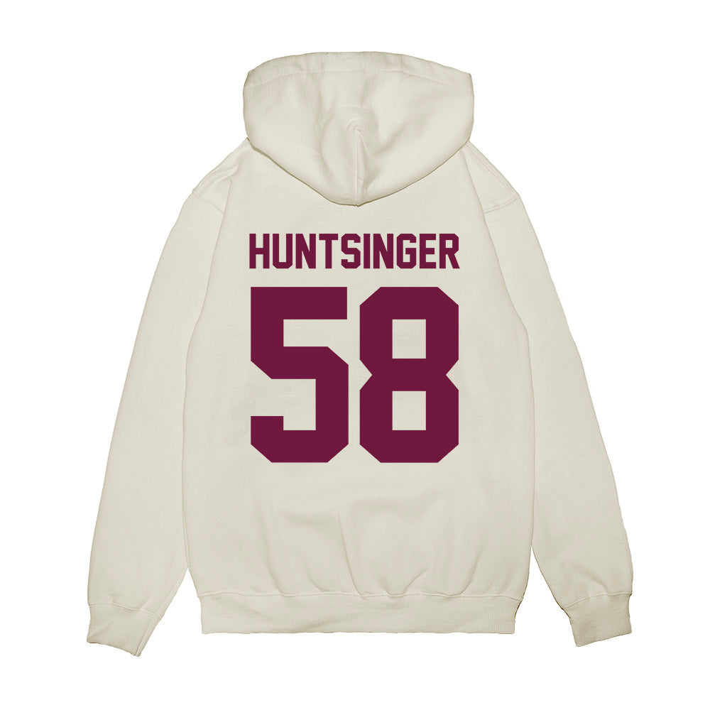 Texas A&M - NCAA Football : William Huntsinger - Vintage Helmet Premium Hooded Sweatshirt-1