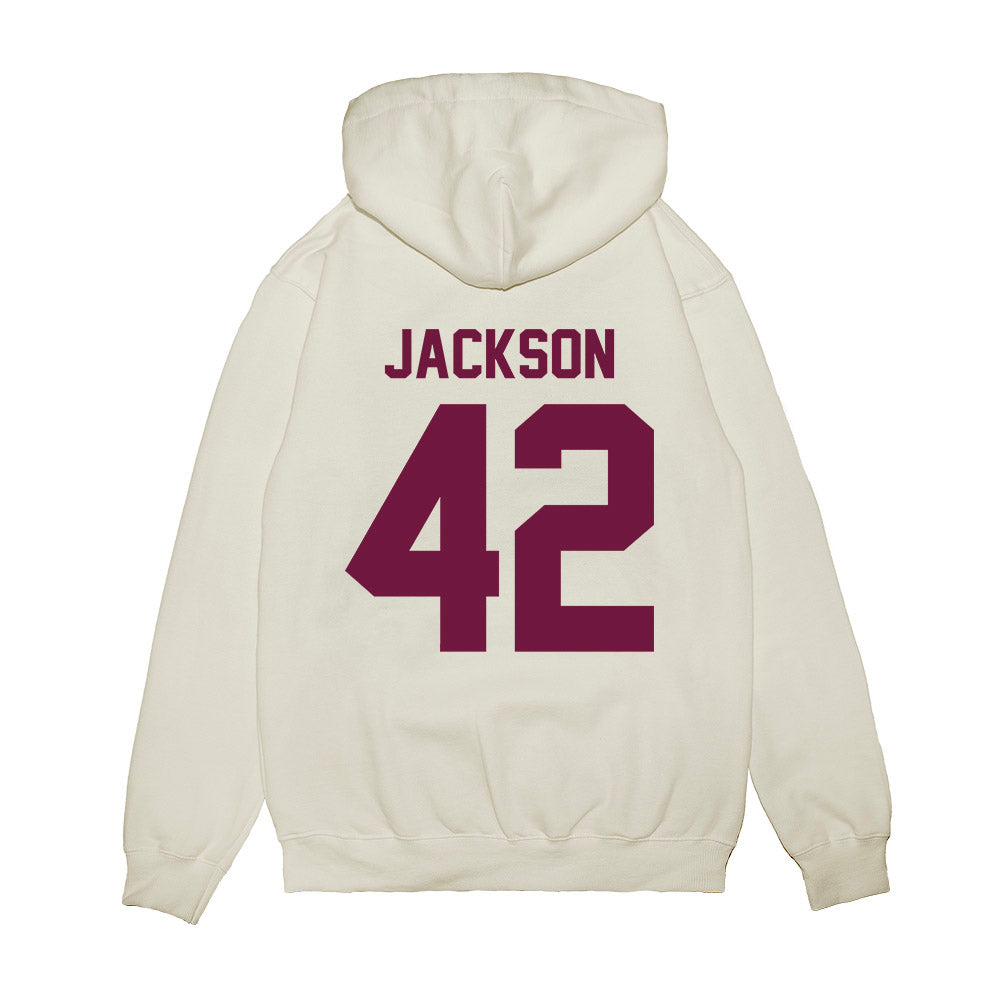 Texas A&M - NCAA Football : Kendall Jackson - Vintage Helmet Premium Hooded Sweatshirt-1