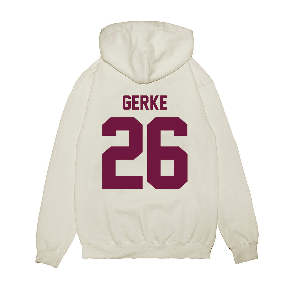 Texas A&M - NCAA Football : Layne Gerke - Vintage Helmet Premium Hooded Sweatshirt-1