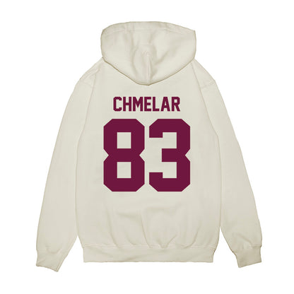 Texas A&M - NCAA Football : Colton Chmelar - Vintage Helmet Premium Hooded Sweatshirt-1
