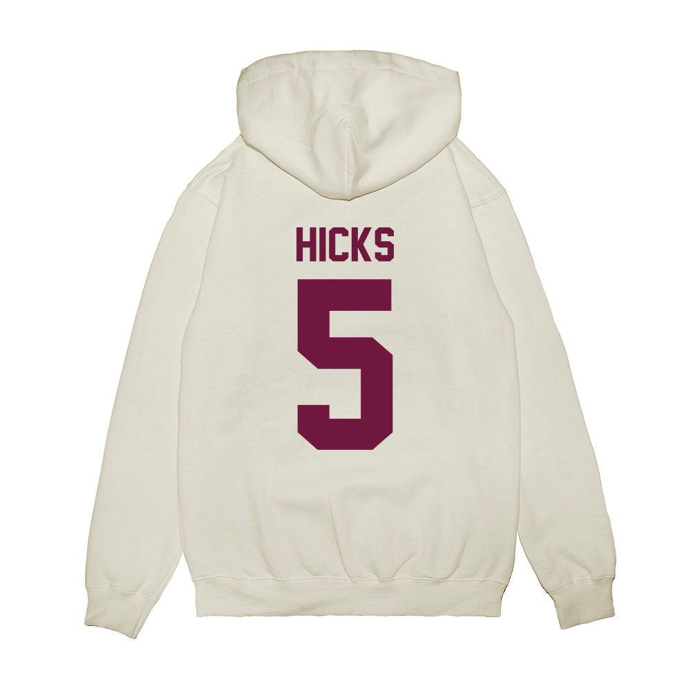 Texas A&M - NCAA Football : DJ Hicks - Vintage Helmet Premium Hooded Sweatshirt-1