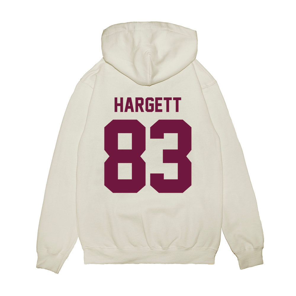 Texas A&M - NCAA Football : Will Hargett - Vintage Helmet Premium Hooded Sweatshirt-1