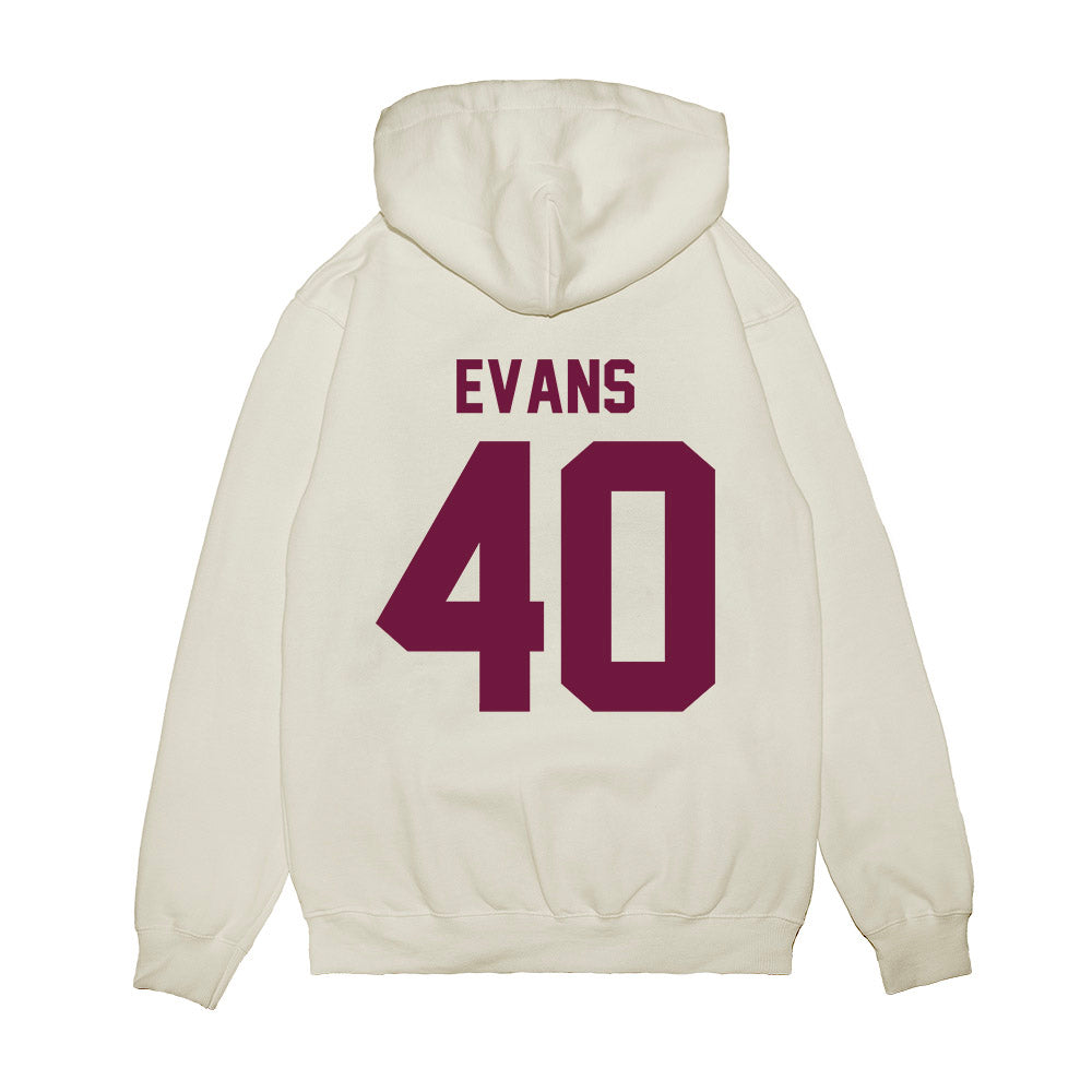 Texas A&M - NCAA Football : Gray Evans - Vintage Helmet Premium Hooded Sweatshirt-1