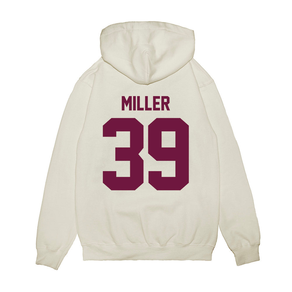 Texas A&M - NCAA Football : Luke Miller - Vintage Helmet Premium Hooded Sweatshirt-1