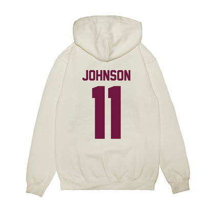Texas A&M - NCAA Football : Kelshaun Johnson - Vintage Helmet Premium Hooded Sweatshirt-1