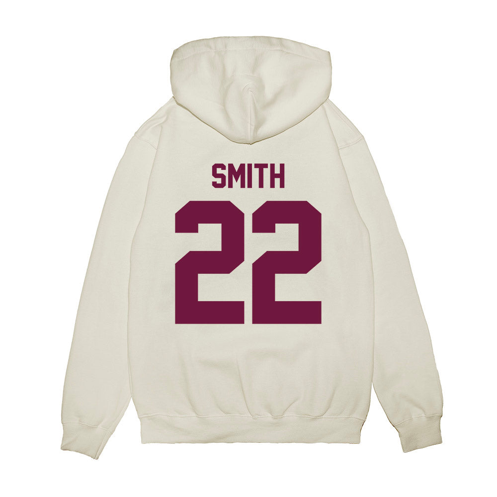 Texas A&M - NCAA Football : EJ Smith - Vintage Helmet Premium Hooded Sweatshirt-1