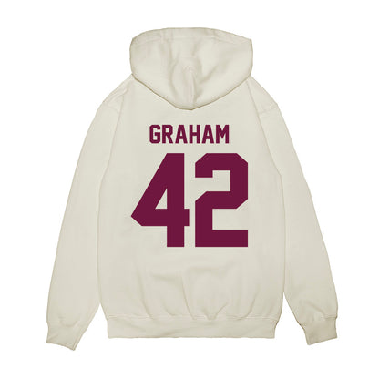 Texas A&M - NCAA Football : Jackson Graham - Vintage Helmet Premium Hooded Sweatshirt-1