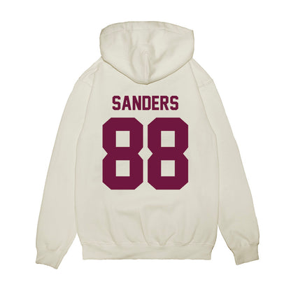 Texas A&M - NCAA Football : DJ Sanders - Vintage Helmet Premium Hooded Sweatshirt-1
