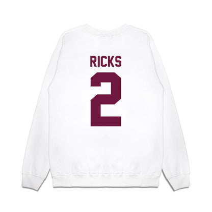 Texas A&M - NCAA Football : Dezz Ricks - Vintage Helmet Premium Crewneck Sweatshirt-1