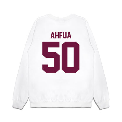 Texas A&M - NCAA Football : Isendre Ahfua - Vintage Helmet Premium Crewneck Sweatshirt-1