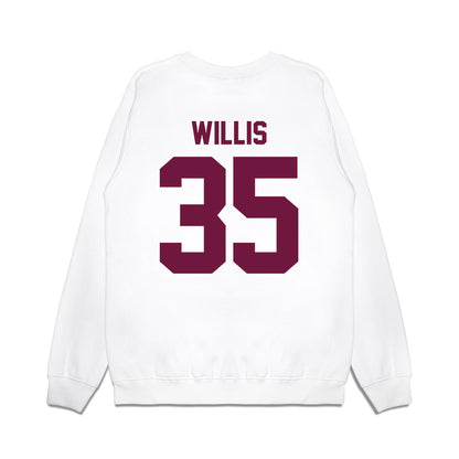 Texas A&M - NCAA Football : Isaiah Willis - Vintage Helmet Premium Crewneck Sweatshirt-1