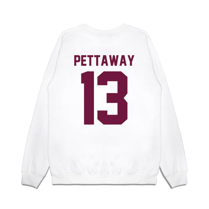 Texas A&M - NCAA Football : Deyjhon Pettaway - Vintage Helmet Premium Crewneck Sweatshirt-1