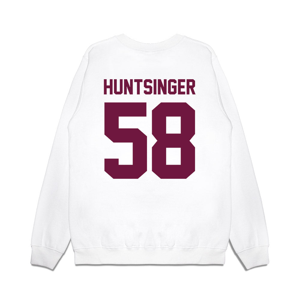 Texas A&M - NCAA Football : William Huntsinger - Vintage Helmet Premium Crewneck Sweatshirt-1