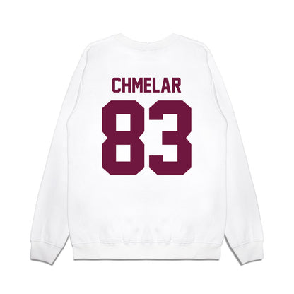 Texas A&M - NCAA Football : Colton Chmelar - Vintage Helmet Premium Crewneck Sweatshirt-1