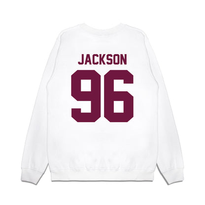 Texas A&M - NCAA Football : Nathan Jackson - Vintage Helmet Premium Crewneck Sweatshirt-1