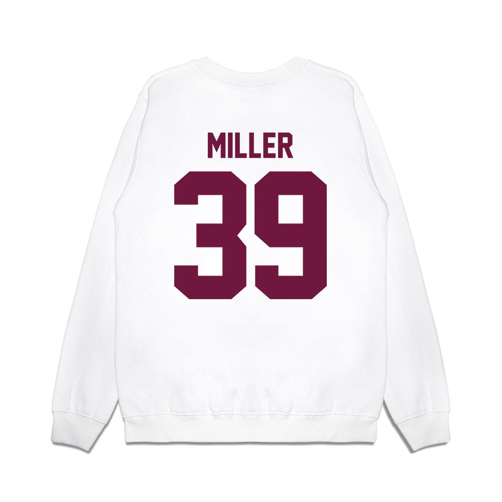 Texas A&M - NCAA Football : Luke Miller - Vintage Helmet Premium Crewneck Sweatshirt-1