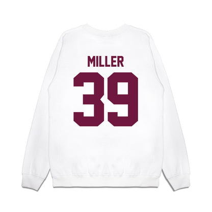 Texas A&M - NCAA Football : Luke Miller - Vintage Helmet Premium Crewneck Sweatshirt-1