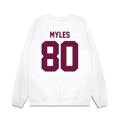 Texas A&M - NCAA Football : Jerome Myles - Vintage Helmet Premium Crewneck Sweatshirt-1
