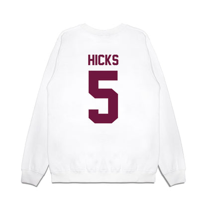 Texas A&M - NCAA Football : DJ Hicks - Vintage Helmet Premium Crewneck Sweatshirt-1