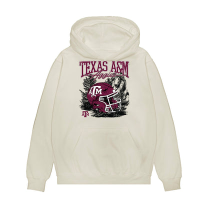 Texas A&M - NCAA Football : Colton Chmelar - Vintage Helmet Premium Hooded Sweatshirt-0