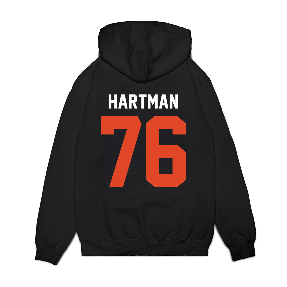 Oregon State - NCAA Football : Ben Hartman - Vintage Helmet Premium Hooded Sweatshirt-1
