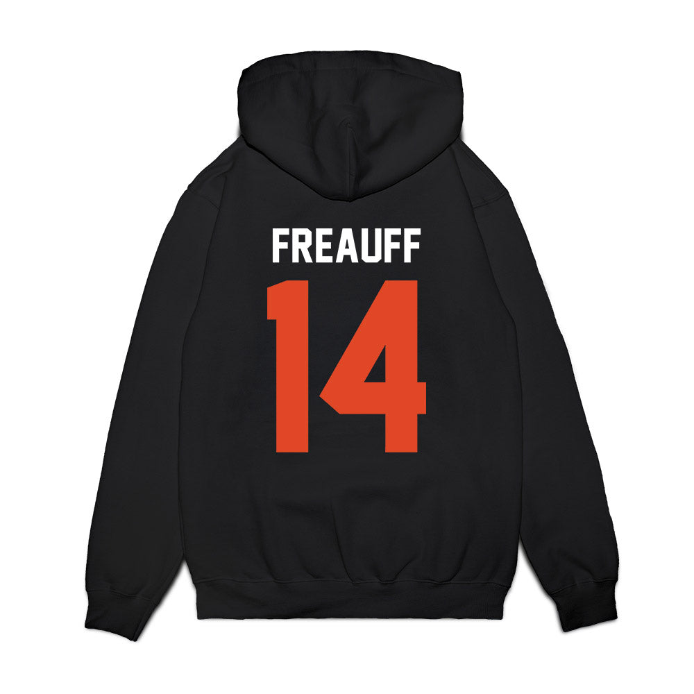 Oregon State - NCAA Football : Eddie Freauff - Vintage Helmet Premium Hooded Sweatshirt-1