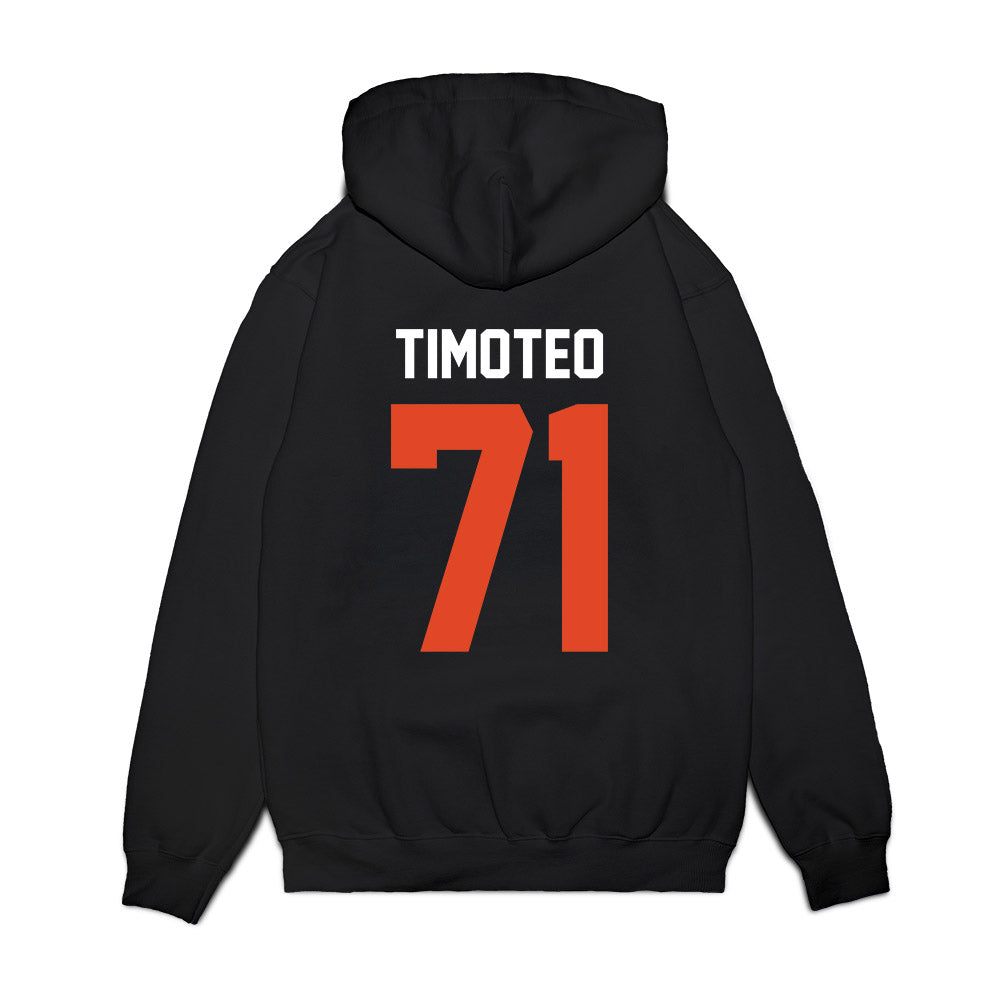 Oregon State - NCAA Football : Josiah Timoteo - Vintage Helmet Premium Hooded Sweatshirt-1
