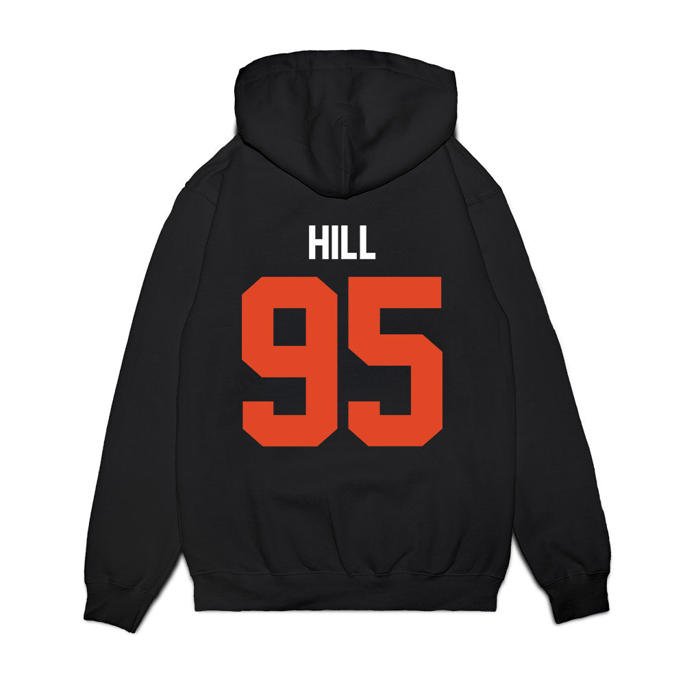 Oregon State - NCAA Football : Tygee Hill - Vintage Helmet Premium Hooded Sweatshirt-1