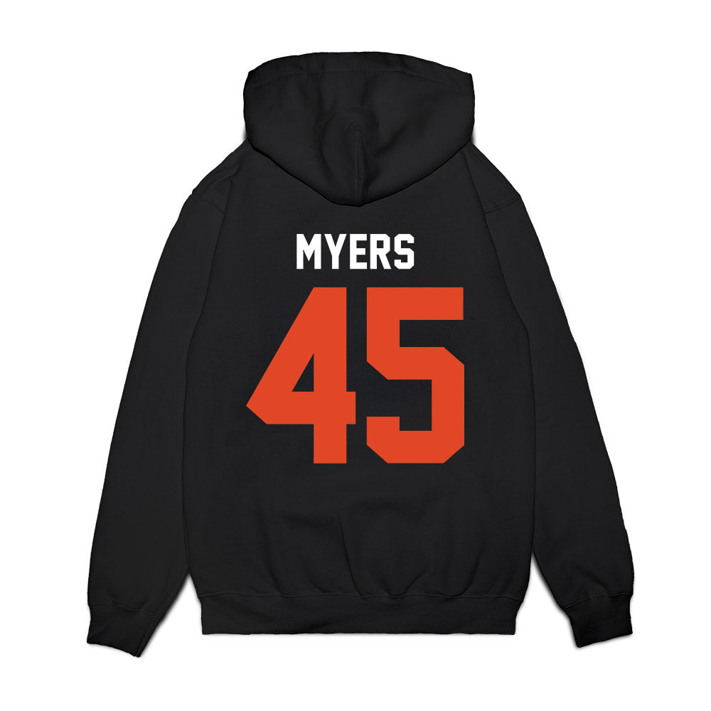 Oregon State - NCAA Football : Jesse Myers - Vintage Helmet Premium Hooded Sweatshirt-1