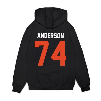 Oregon State - NCAA Football : Jacob Anderson - Vintage Helmet Premium Hooded Sweatshirt-1