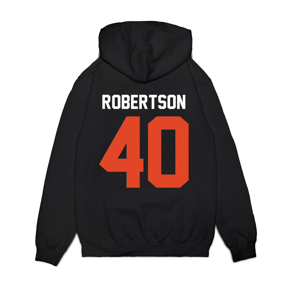 Oregon State - NCAA Football : Jackson Robertson - Vintage Helmet Premium Hooded Sweatshirt-1