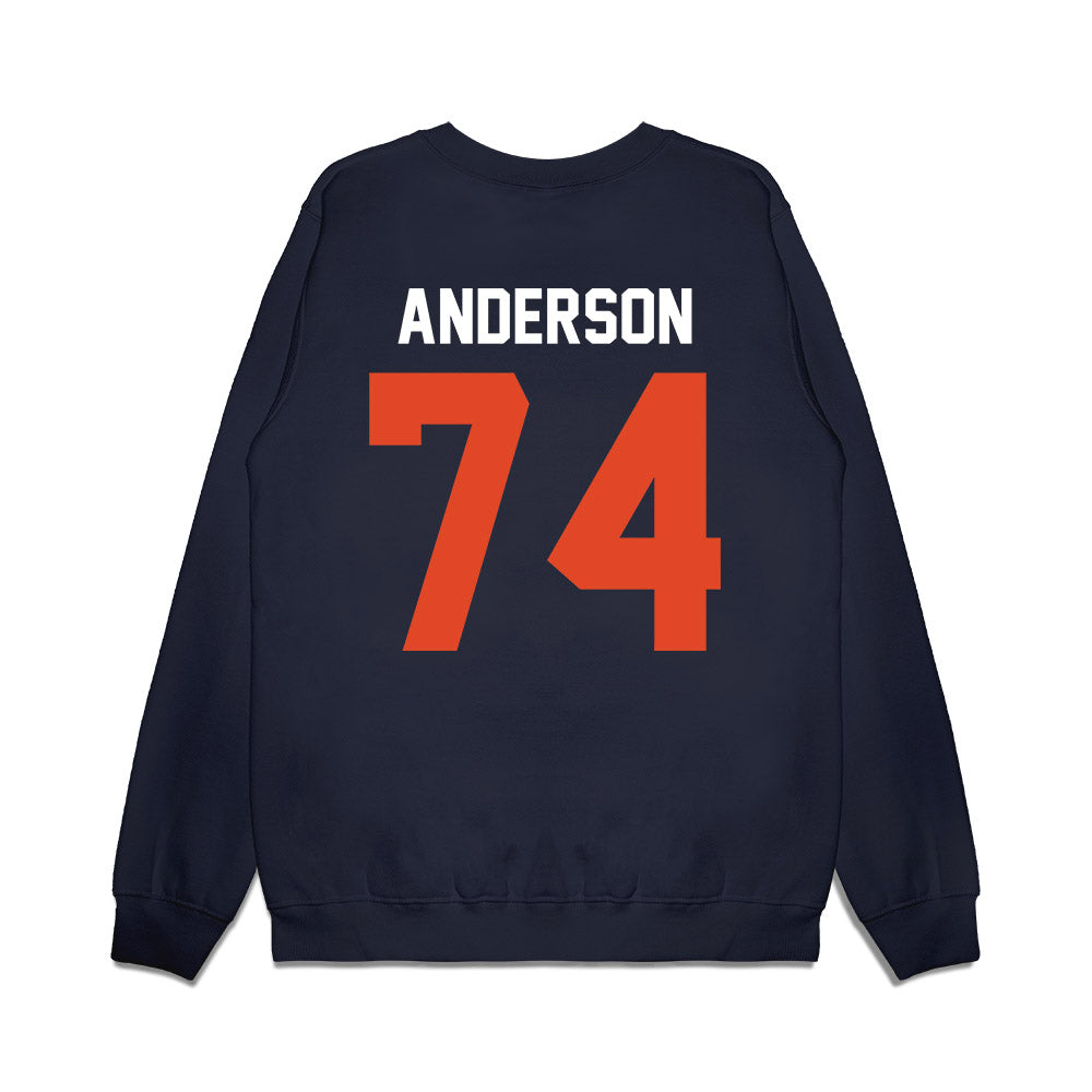 Oregon State - NCAA Football : Jacob Anderson - Vintage Helmet Premium Crewneck Sweatshirt-1