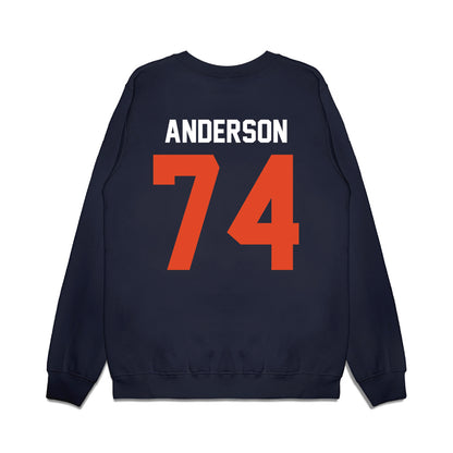 Oregon State - NCAA Football : Jacob Anderson - Vintage Helmet Premium Crewneck Sweatshirt-1