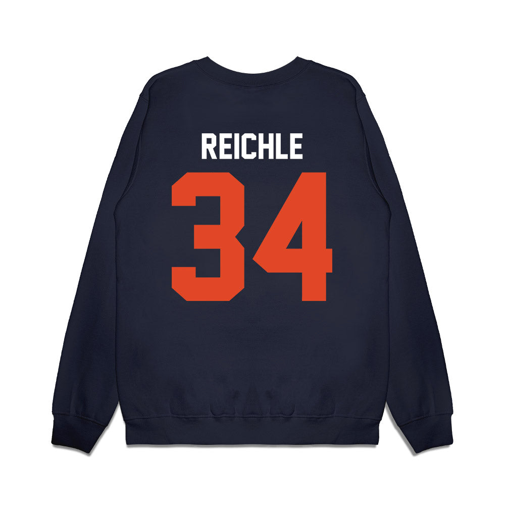 Oregon State - NCAA Football : Jake Reichle - Vintage Helmet Premium Crewneck Sweatshirt-1