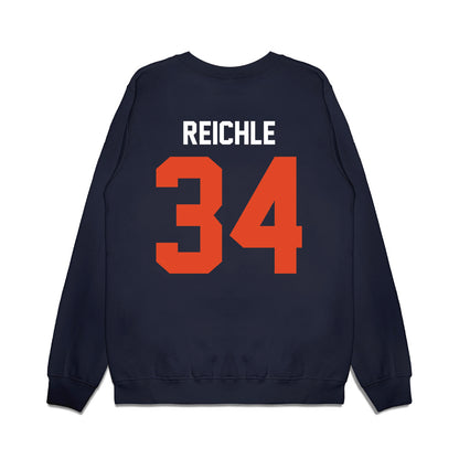 Oregon State - NCAA Football : Jake Reichle - Vintage Helmet Premium Crewneck Sweatshirt-1